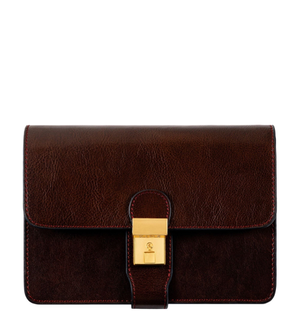Brown Leather Clutch Purse - The Maltese Falcon (one size)