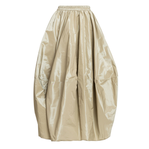 Imperial Skirt In White Gold Taffeta (L)