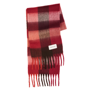 The Reykjavik Check Scarf - Winterberry Burgundy