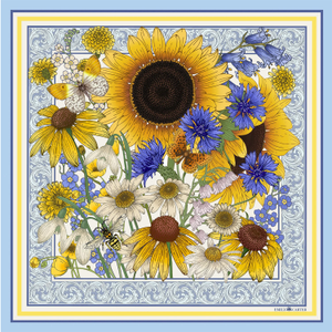 The Sunflower Bouquet Silk Scarf - L