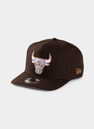 New Era NBA 9Fifty A-Frame Chicago Bulls Burnt Wood Metallic Snapback Cap