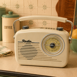 RED5 Retro Radio - Cream