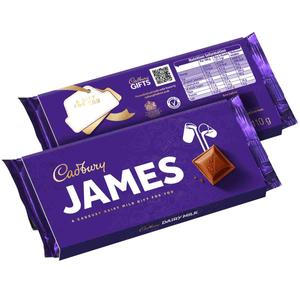 Cadbury "James" Dairy Milk Chocolate Bar with Sleeve 110g