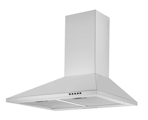 60cm Stainless Steel Chimney Cooker Hood - Push Button Controls, LED Light