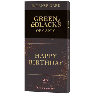 Green & Black's Happy Birthday Dark Chocolate 70% 90g Bar