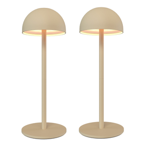 2x Rechargeable Table Lamp USB – Beige – IP54 – Cordless – Touch Controls – Dimmable – CCT – 2000 mAh Battery - Vita
