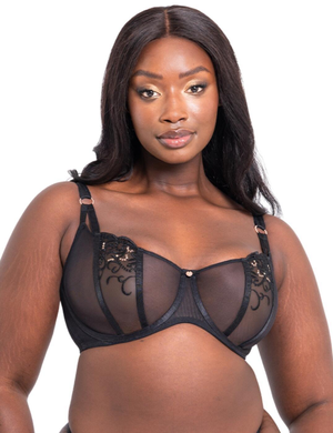 Scantilly by Curvy Kate Ornate Balcony Bra - Black