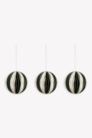 Maddox 2 Tone Bauble H8cm Set of 3 Rosemary