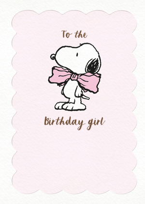 To The Birthday Girl Cute Snoopy Illustrated Card