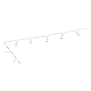 3m LED Schienensystem - 7 Spots - 3W - 2700K - Dimmbar - 1 Phasen - Weiß