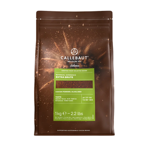 Callebaut alkalised 'extra brute' deep dark red cocoa powder (22 - 24% fat) - 1kg & 5kg