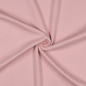 Tissu jersey bord côte côtelé - Blush