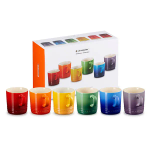 Le Creuset Rainbow Set of 6 350ml Mugs