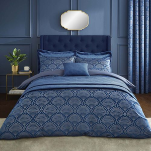 CATHERINE LANSFIELD SUPERKING DUVET COVER Art Deco Pearl Navy 