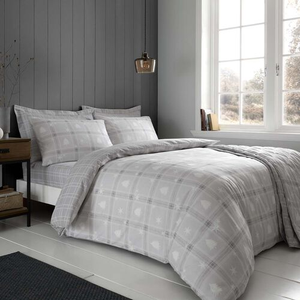 DOUBLE DUVET COVER Brushed Cotton Winter Forest