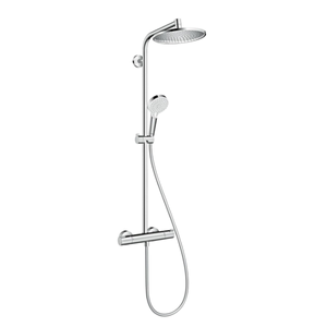Hansgrohe 27267000 Crometta S Showerpipe 240 1jet with thermostatic shower mixer - Chrome