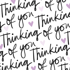 Thinking Of You Typographic Card