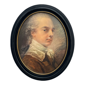 Vintage Colonial Portrait Print Framed