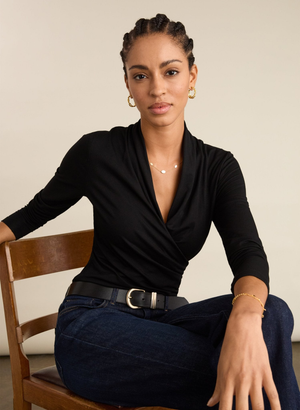 Gylda Wrap Top - UK 18 | EU 46 | US 14 / Caviar Black