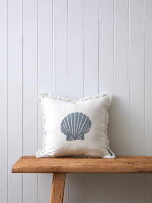 Atlantis Embroidered Square Cushion Cover