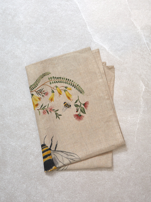Native Bee Linen Tea Towel