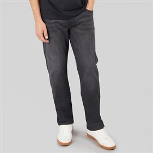 Kangaroo Poo Mens Straight Fit Denim Jeans Grey