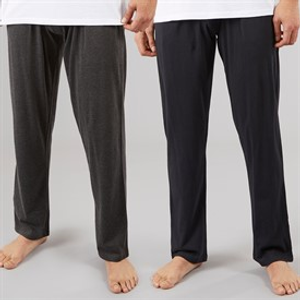Brave Soul Mens EMB Two Pack Lounge Pants Navy/Charcoal Marl