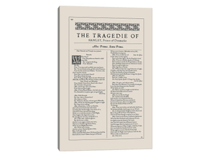 Hamlet First Folio Page In Almond