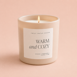 Warm and Cozy Candle 15oz by Sweet Water Decor