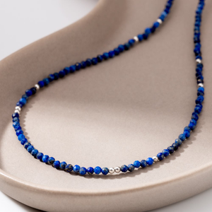 Signature Silver Lapis Lazuli Beaded IMERAKI Necklace