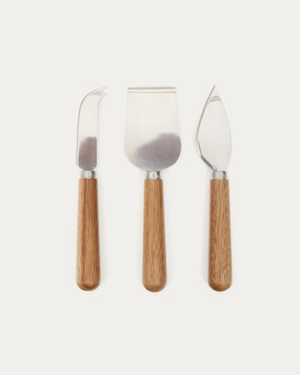 Nukha cheese cutlery set of 3 in FSC 100% acacia wood