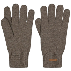 Barts Mens Haakkon Wool Fleece Lined Ribbed Cuff Gloves - S/M / Heather Brown - S/M / Heather Brown