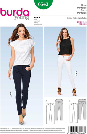 Patron de pantalon - Burda 6543