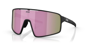 Bliz P001 Small Prescription Sunglasses - Clip-On Insert - Matte Black, Bliz Brown with Pink Mirror