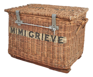 Large Vintage Wicker Theatre Prop Basket Trunk