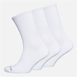 SKECHERS Three Pack Arch Support Crew Socks White Traditional