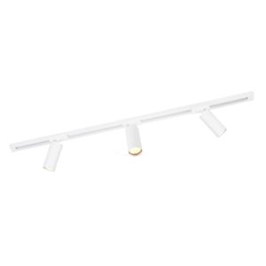 1m LED Schienensystem - 3 Spots - 3W - 2700K - Dimmbar - 1 Phasen - Weiß