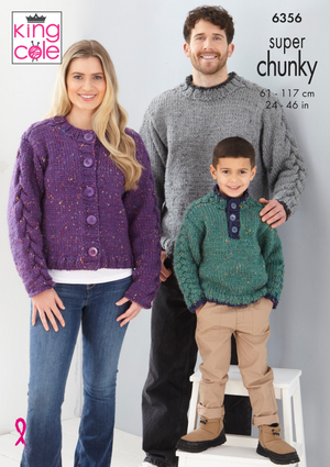 Sweaters in King Cole Big Value Super Chunky Tweed (6356)