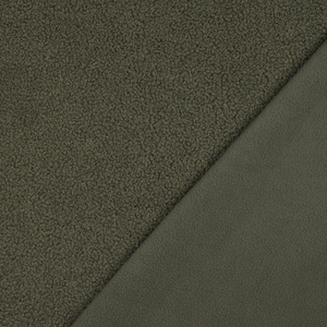 Tissu polaire Teddy double face - Kaki