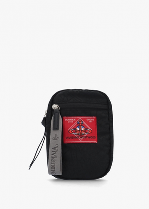 Men’s Matthew Mini Black Jacquard Cross-Body Bag