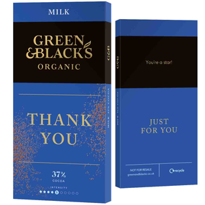 Green & Black's Thank You Milk Chocolate 90g Bar