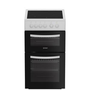 Indesit, ITE5VMW, Electric Freestanding Double Cooker 50cm,White