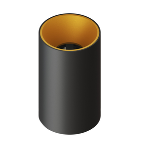 Spot LED en saillie - Dimmable - Noir / Doré - Rond - Raccord GU10 - ø80 mm