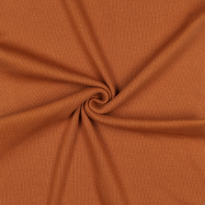 Tissu jersey bord côte côtelé - Brique