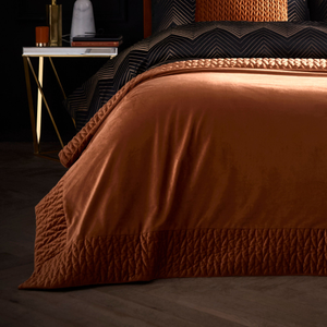 Laurence Llewelyn-Bowen Siena Velvet 150cmx220cm Bedspread Spice