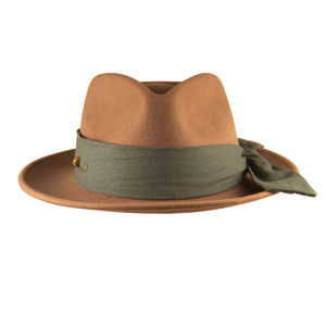 Mylor Khaki Beige Trilby Hat (M)