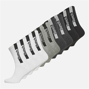 Bench Mens Braemanten Ten Pack Cushioned Crew Socks Assorted
