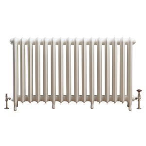 Milano Tamara - Oval Column Cast Iron Radiator - Antique White - 760mm x 1299mm