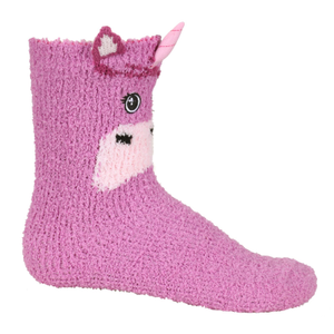 Regatta Kids Mudplay Cosy Crew Socks - 13K - 2 UK / Radiant Orchid/Unicorn