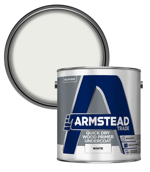 Armstead Trade Quick Dry Wood Primer Undercoat Paint - White